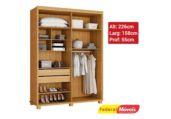 Guarda Roupa com 4 Portas Novo Fazemos Entrega