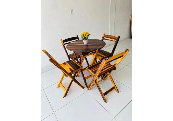 CONJUNTO DOBRÁVEL 70x70 REDONDO