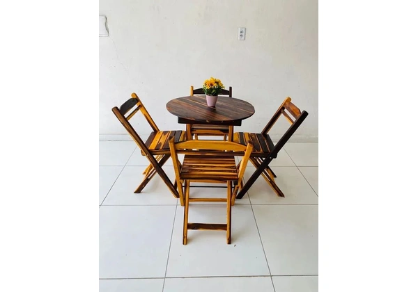CONJUNTO DOBRÁVEL 70x70 REDONDO