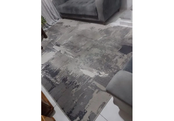 Tapete Capri (Limpo) - Cinza Escuro - 3, 00m x 2, 00m - Mesclado - Campo Grande/RJ