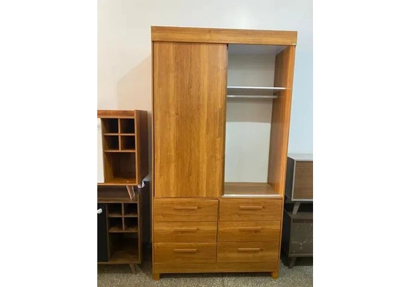 Guarda Roupa Solteiro 2 Portas 6 Gavetas