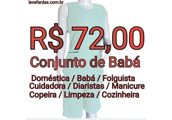 Uniforme de Doméstica / Babá / Cuidadora<br>