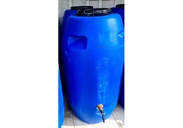 JR Tambores - Tambor 250 Litros C/ Torneira Plastico - Continha Alimentos