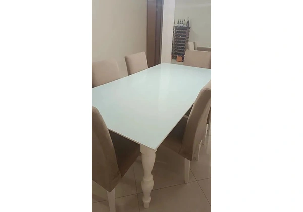 Mesa de Jantar 6 lugares com cadeiras - Branca - Muito conservada