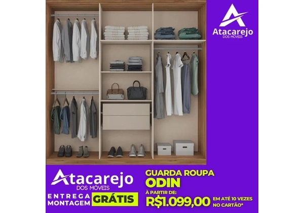 Guarda Roupa Casal Entrega e Montagem Grátis