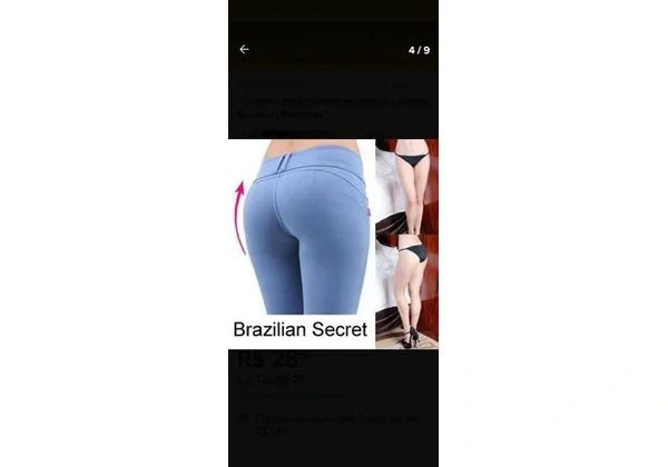 2 Peças Calcinha com enchimento Empina e Levanta Bumbum discreta