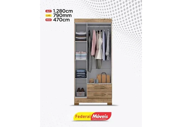 Guarda Roupa 3 Portas 2 Gavetas Direto da Fabrica Fazemos Entrega