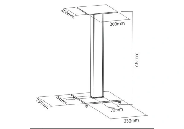 Pedestal Para Caixas Acústicas Bookshelf Bs03l-wd Wood