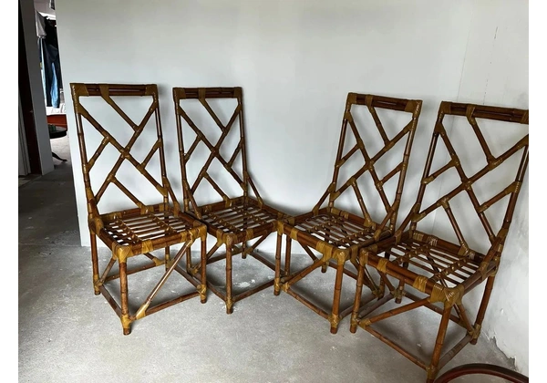 Conjunto de 4 Cadeiras de Bambu