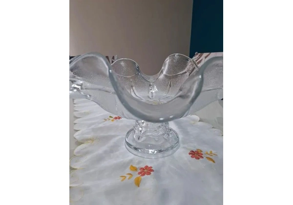Fruteira de Mesa em Vidro com Pé - Estilo Romano