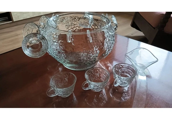 Poncheira de vidro vintage