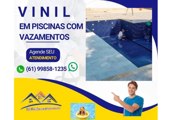 Vinil para Piscinas: com vazamentos, troca ou em construção Até 10x Cartões