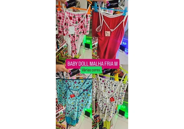 Baby Doll Malha Fria Vários Tamanhos