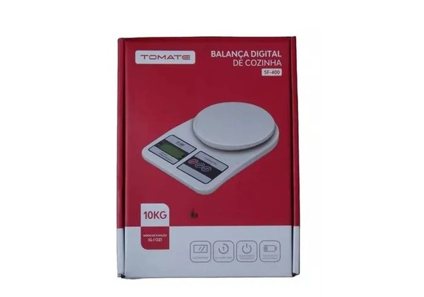 Balança de cozinha digital Tomate SF-400 pesa até 10kg - Loja Natan Abreu