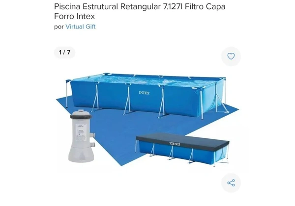 Vendo Piscina Retangular 7.127 litros