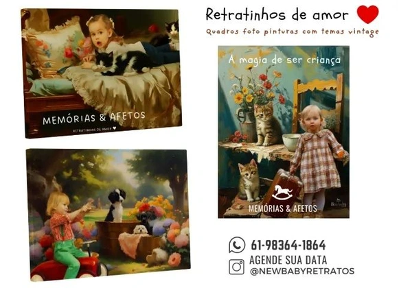 Quadro Vintage personalizado -Foto Pintura