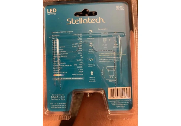 Lâmpada de led dicróica