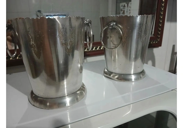Par de Porta gelo inox