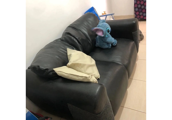 Sofá Couro Dois Lugares
