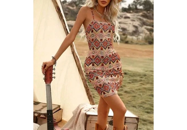 Vestido estampado importado NOVO