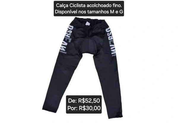 Roupas de Ciclismo. Últimas peças (Novas)