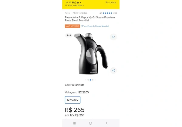 Passadeira a vapor