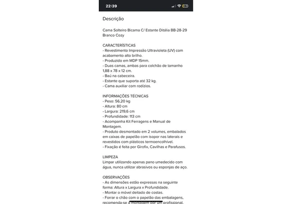 Cama Solteiro Bicama Com Estante