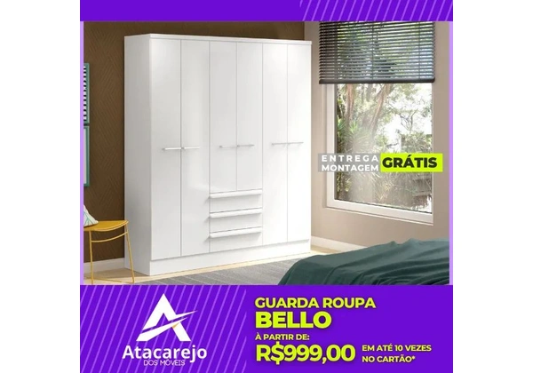 Guarda Roupa Casal Entrega e Montagem Gratis