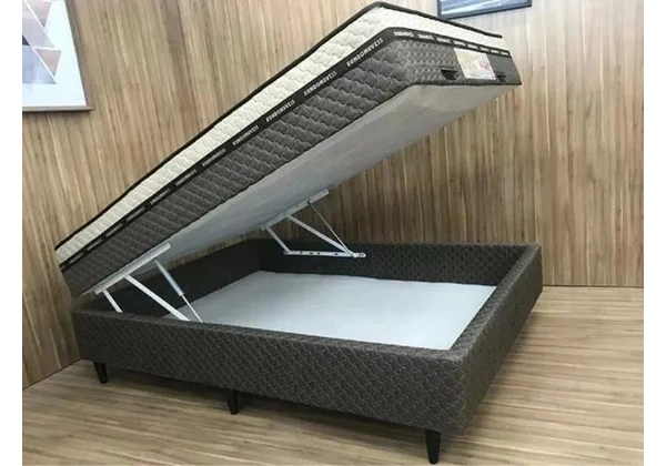 Cama box Baú Golden Light Casal 138x188x62 Frete Grátis Parcelamos Em Até 12X S/Juros