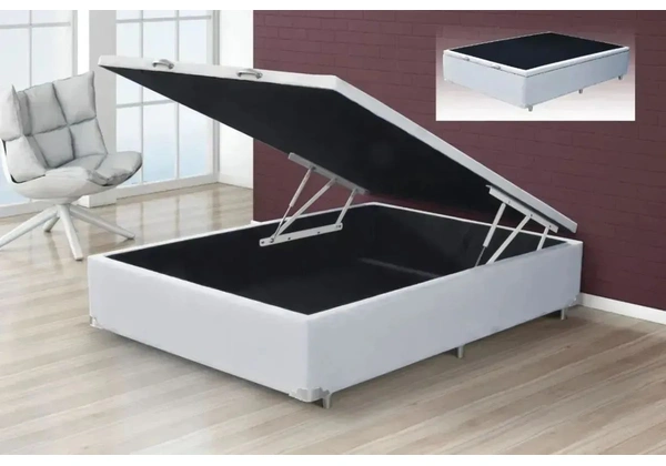 Cama casal Baú em promoção várias cores e Blindada laterais