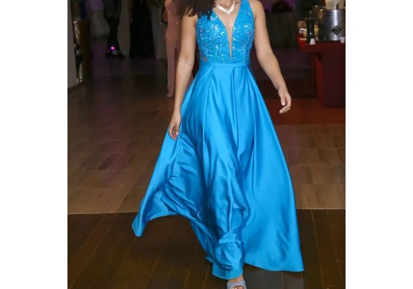 Vestido Azul Petróleo para Festas, Formatura ou para Casamento