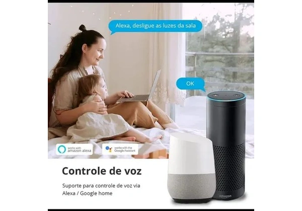 Régua Extensão tomada usb wifi Tuya Alexa Google filtro