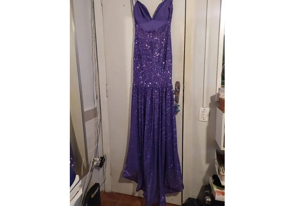 Vestido longo de paetê
