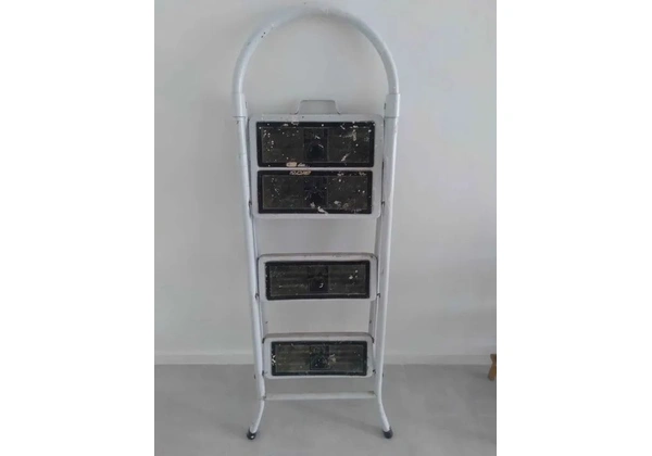 Escada dobrável SPL em Aço Branco 115 cm x 35 cm x 70 cm