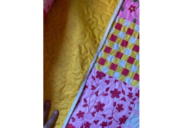 Conjunto colcha estampado- dupla face