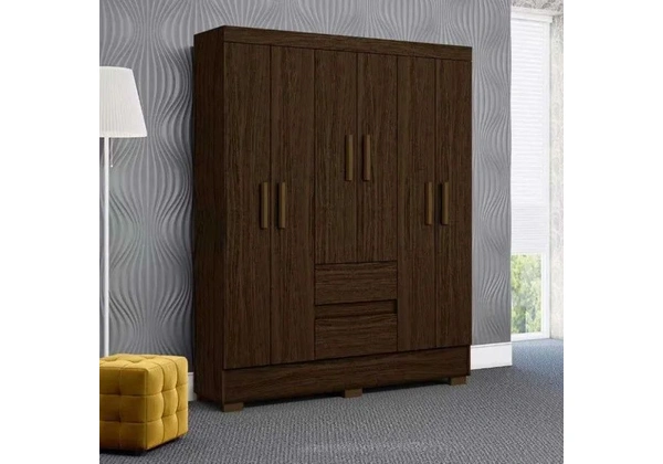 Guarda Roupa Casal 6 Portas 2 Gavetas com Pés Super Lindo Fazemos Entrega