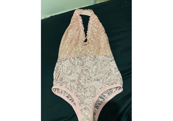 Body Renda Rosa G