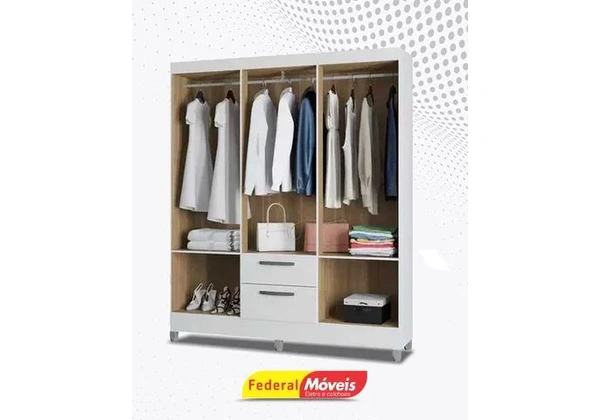 Guarda Roupa 6 Portas 2 Gavetas com Espelho Direto da Fabrica Promoção