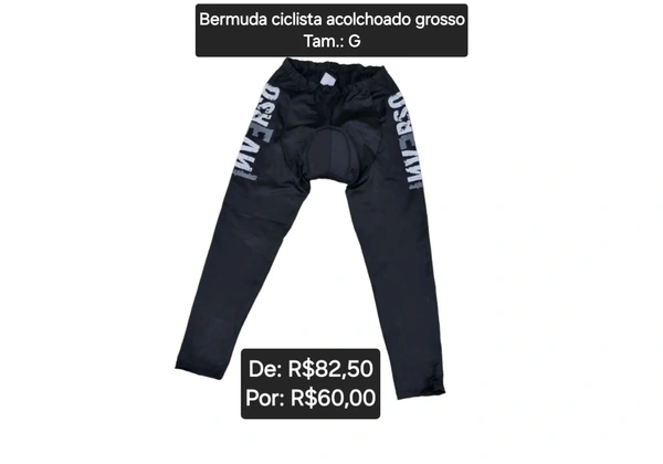 Roupas de Ciclismo. Últimas peças (Novas)