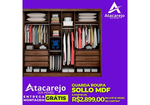 Guarda Roupa MDF Casal Entrega e Montagem Gratis