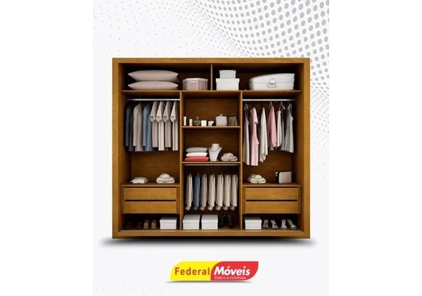 Guarda Roupa 3 Portas de Correr 4 Gavetas com Espelho Super Lindo Fazemos Entrega