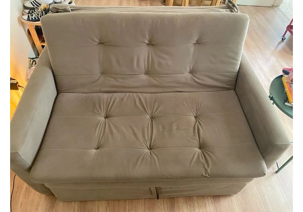 Sofá cama 2/3 lugares - cor capuccino