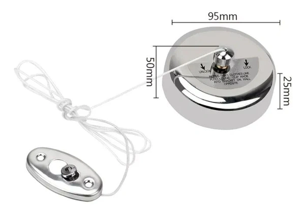 Varal Retrátil de Aço Inox - Compacto e Resistente para Qualquer Espaço