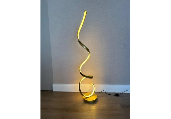 Luminária de Chão Piso LED 140xØ23cm Metal Dourado - Bella Iluminação SB003