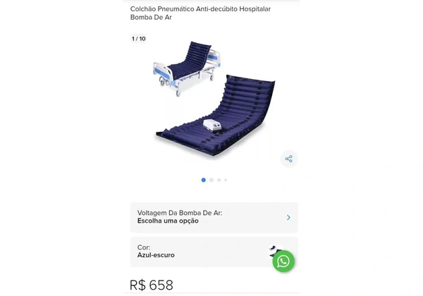 Colchão Solteiro inflavél anti decibito hospitalar