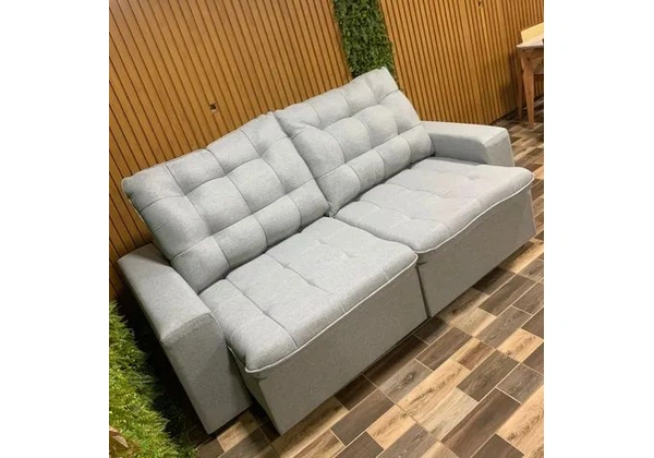 Sofa retratril reclinavel /linho cinza
