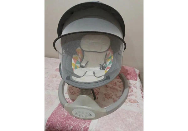 Cadeira de balanço elétrica Para bebê com música Bluetooth, até 7 velocidade