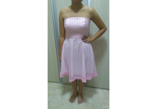 Vestido de Festa com pérolas