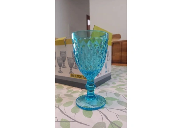 Conjunto 6 taças Verre cor Tiffany