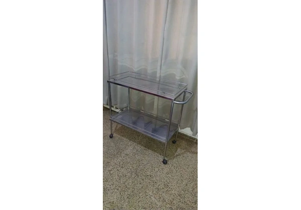 Carrinho Bar com vidro e Inox